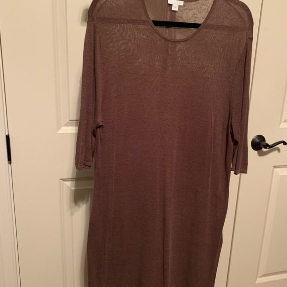 J.Jill Lightweight Soft Linen Tunic, size large In color Brown - Picture 1 of 6